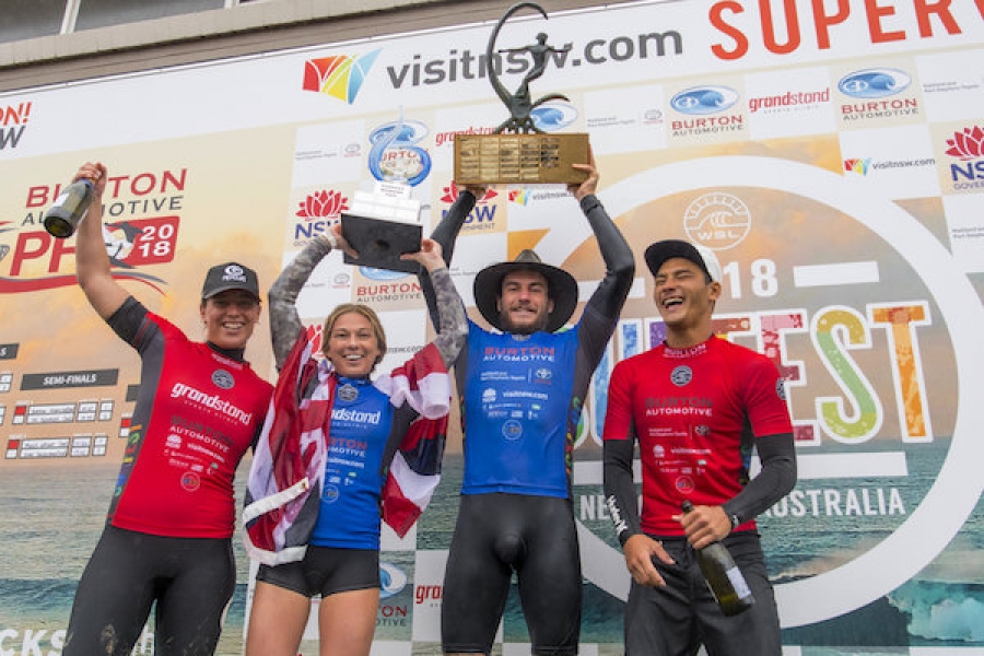 MIKEY WRIGHT AND COCO HO TRIUMPH AT NEWCASTLE SURFEST QS6,000