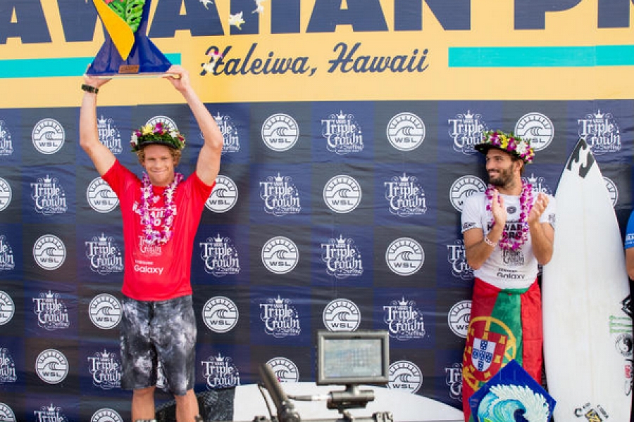 Florence broke a tie with Frederico Morais for first place on qs 10.000 at Haleiwa, Hawaii