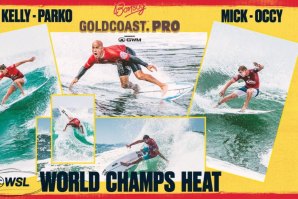 O heat de Campeões que marcou o início da primeira etapa do Challenger Series - com Slater, Fanning, Parko, Gilmore e Occy