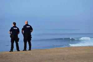 Reforço policial já sucede em Lunada Bay.