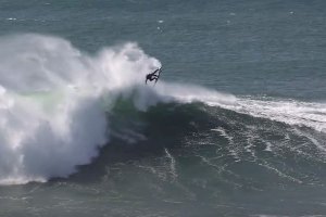 Uns dias antes da vitória de João Chianca, o seu irmão Lucas Chianca levantava voo na Nazaré