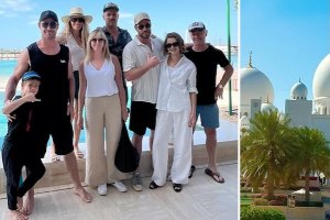 Chris Hemsworth e família desfrutam de um dia de surf em Abu Dhabi