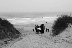 Dia triste nas praias portuguesas.