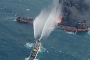 Petroleiro Sanchi afundou-se a 14 de janeiro. 