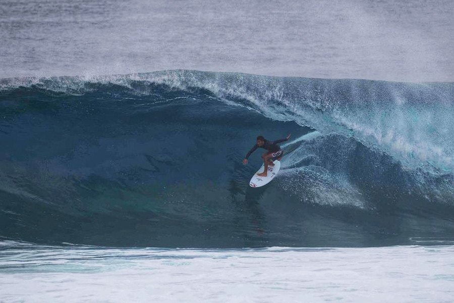 Miguel Blanco a usufruir do "Hawaiian juice".