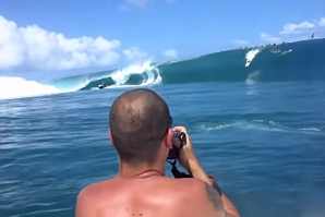 O wipeout de Michel Bourez em Teahupo’o