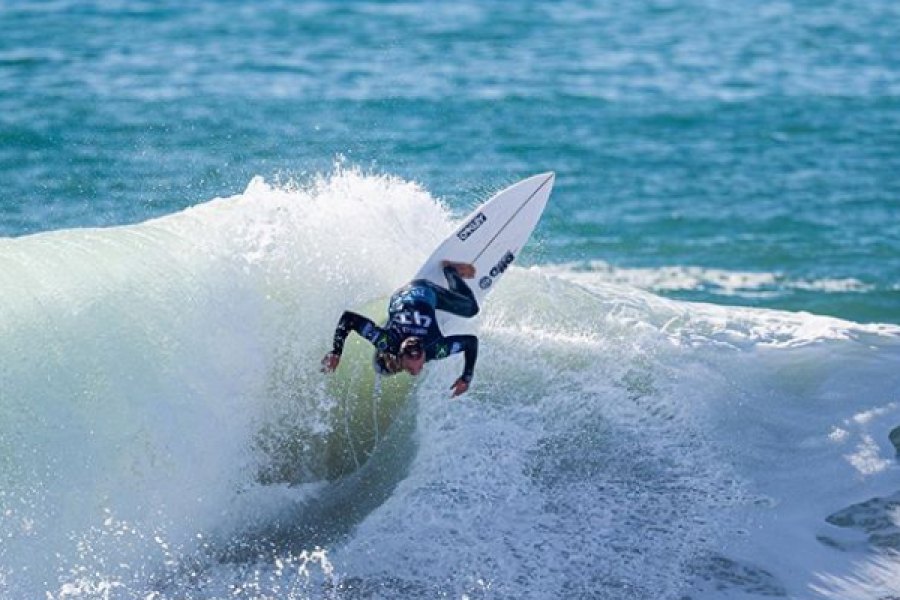 Caio Ibelli durante a etapa do Meo Rip Curl Pro em Peniche Foto:instagram
