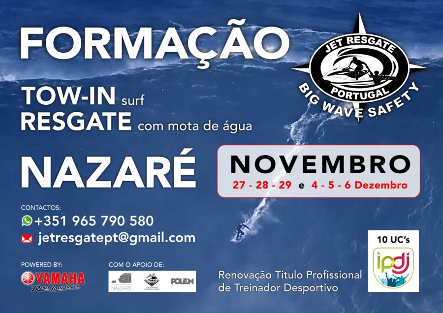 FORMAÇÃO TOW IN SURF COM MOTA DE ÁGUA TEM INICIO A 27 DE NOVEMBRO