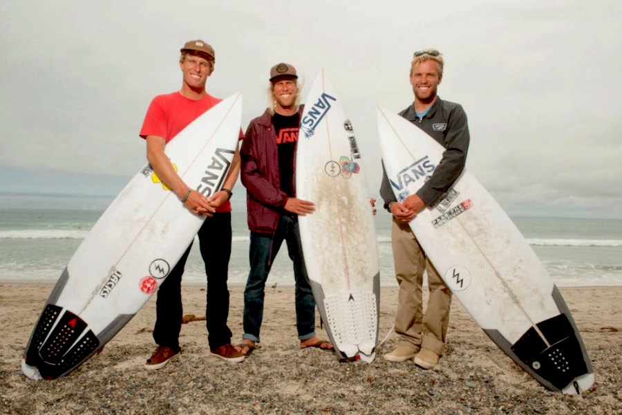 Os três irmãos Gudauskas. Da esquerda para a direita, Patrick, Dane e Tanner
