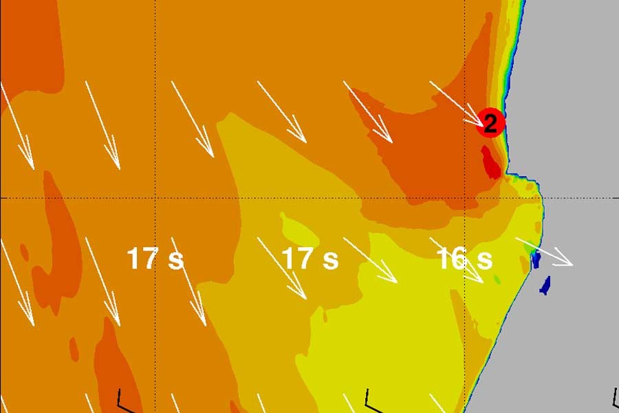 A previsão para amanhã é de ondas enormes.