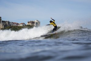 Teresa Bonvalot a competir na Grand Pláge de Biarritz.