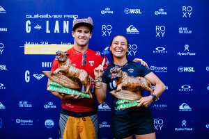 Jack Robinson(AUS) e Johane Defay(FR) e vencem o Quiksilver/Roxy Pro G Land