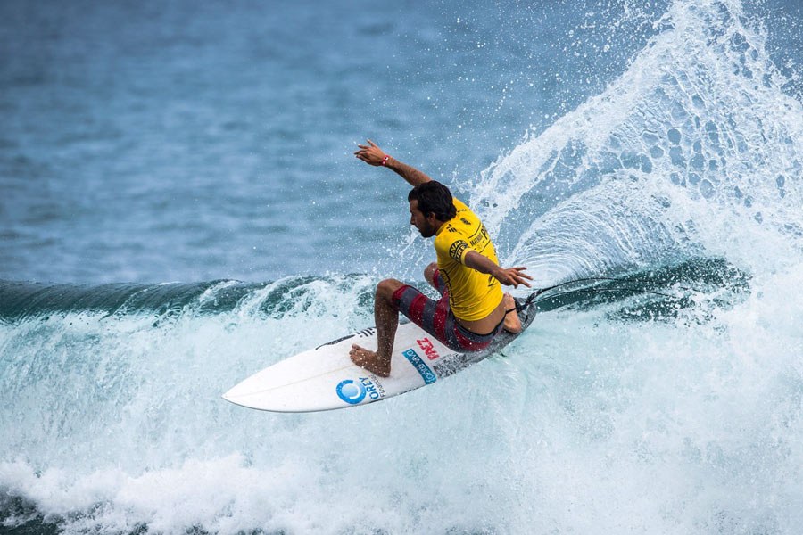 José Ferreira em velocidade máxima durante um heat.