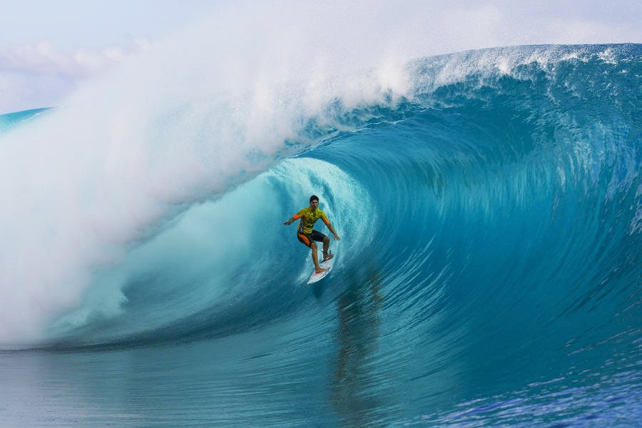 Gabriel Medina tem sempre uma palavra a dizer em Teahupoo.