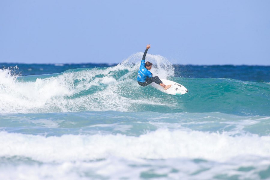 Pedro Coelho foi eliminado na ronda 4 do evento em 2018 e compete agora para melhorar o seu resultado este ano Foto: WSL / LAURENT MASUREL