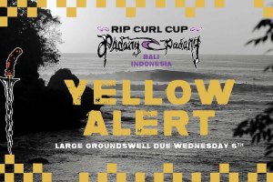 Rip Curl Cup Padang Padang em alerta amarelo — tudo a postos para esta quarta-feira, 6 de agosto