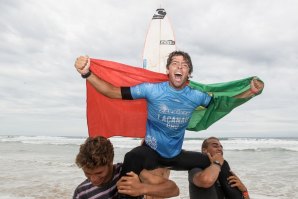 Gui Ribeiro quando venceu o Caraïbos Lacanau Pro 2022 em França