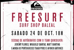 Team Quiksilver: sessão de autógrafos na Freesurf Surf Shop Baleal