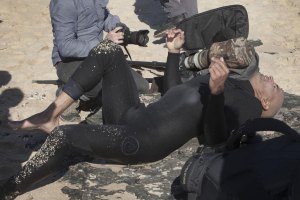 Kelly Slater visivelmente magoado.