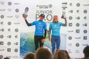 Justin Becret e Eveline Hooft, campeões do primeiro Pro Junior em La Torche.