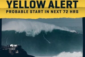 TUDOR Nazaré Big Wave Challenge em Yellow Alert: Sábado Pode Ser Dia de Gigantes na Praia do Norte