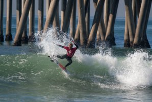 Afonso Antunes bem juntinho ao Pier de Huntington Beach.