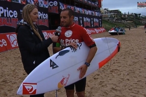 Tiago Pires teve elogios de todos quantos assistiam ao Mr Price Pro Ballito