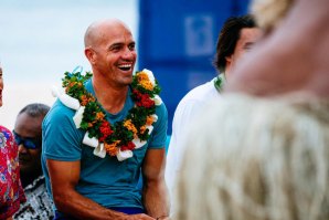 É a sexta vez esta temporada que Kelly Slater sai de um alinhamento competitivo. 