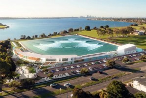 O aspeto de The Cove, a nova piscina de ondas artificiais que será lançada pela Wavegarden. 