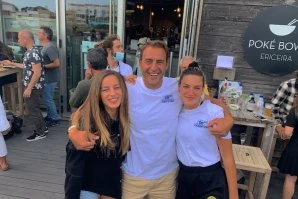 José Gregório com as suas duas filhas