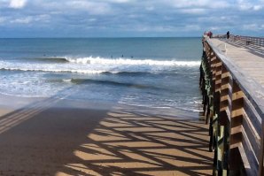 A praia de Wrightsville e Crystal Pier ontem tudo aconteceu.