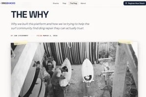 DingShacks quer tornar-se na Wikipédia das reparações de pranchas de surf