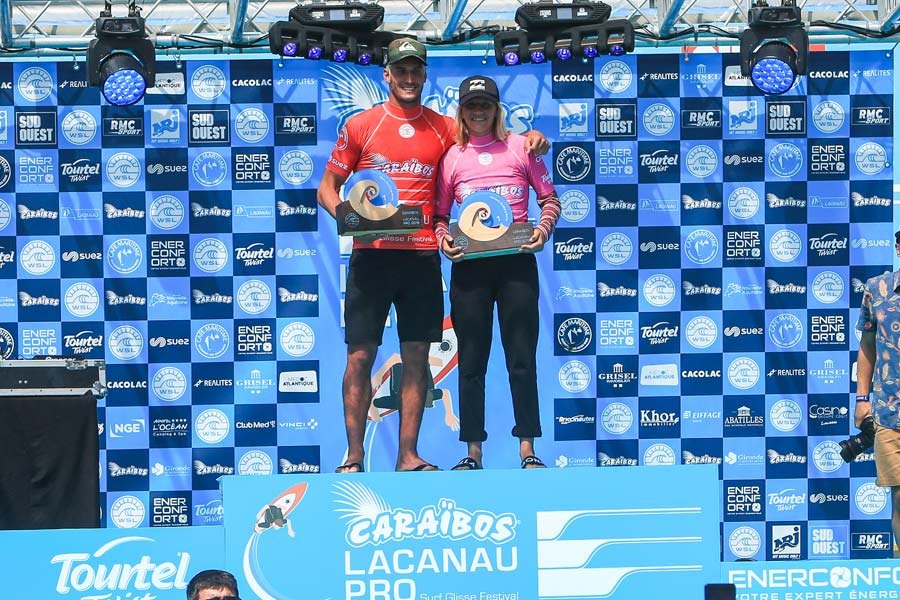 Ramzi Boukhiam e Zahli Kelly campeões em Lacanau.