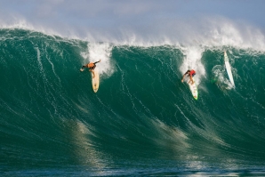 Tudo a postos para Waimea Bay.