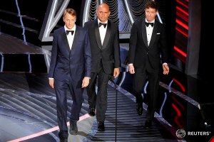 Kelly Slater com Tony Hawk e Shaun White