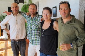 Pedro Bicudo, à esquerda, com André Rodrigues (Gato), Cecília Sumares e Pedro Monteiro.