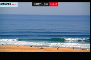 As ondas da Praia Norte da Nazaré quebraram perfeitas este Domingo