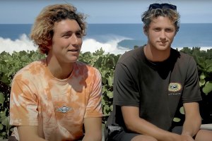 Os irmãos Colapinto. Na altura Griffin Colapinto ainda estava na Billabong