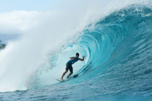 Gabriel Medina, em 2014, no tipo de condições que se espera para este ano. 