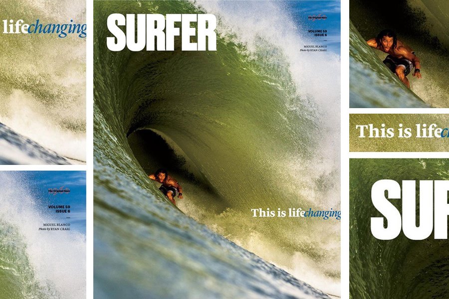 A capa da última edição da Surfer com Miguel Blanco.