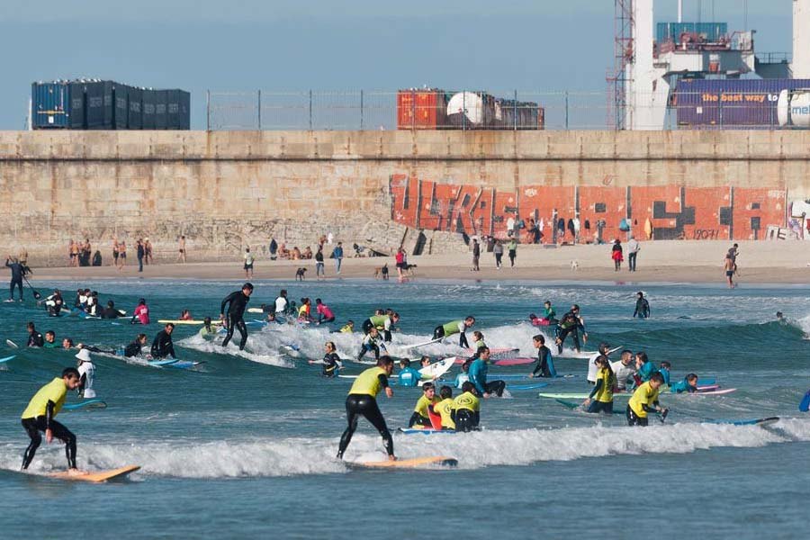 A Praia de Matosinhos é uma das mais concorridas no Grande Porto.