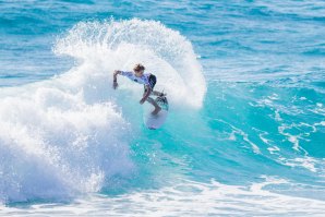 Afonso Antunes entrou na ronda 1 e passou 3 heats até alcançar os quartos de final. / WSL 