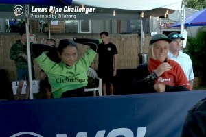 Yolanda Hopkins e Vahine a vestir as licras de competição