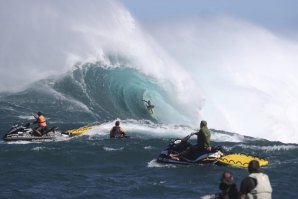Billy Kemper (HAW) venceu o Jaws Challenge em Pe‘ahi. / © WSL / Hallman