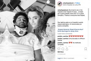 A foto partilhada nas redes sociais, na cama do hospital de Leiria.