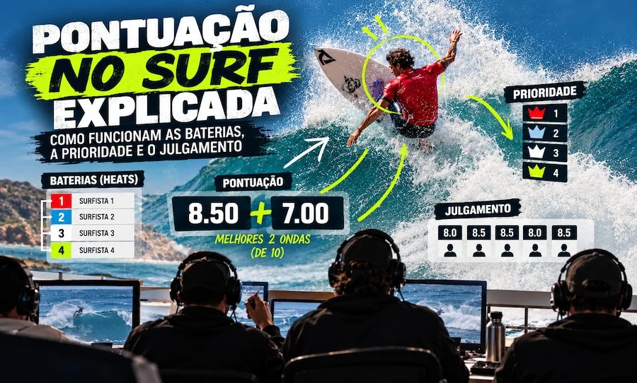 Pontuação no surf explicada: como funcionam as baterias, a prioridade e o julgamento da WSL