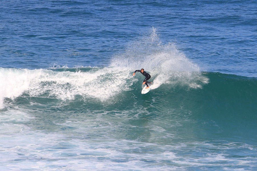 Frederico Morais, hoje de manhã, algures em Peniche, a treinar para o CT.