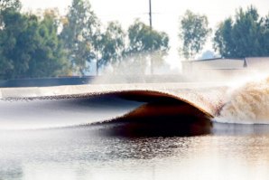A piscina parece ser inspirada no Surf Ranch e vir oferecer ondas até 3,5 metros. Foto: Glaser