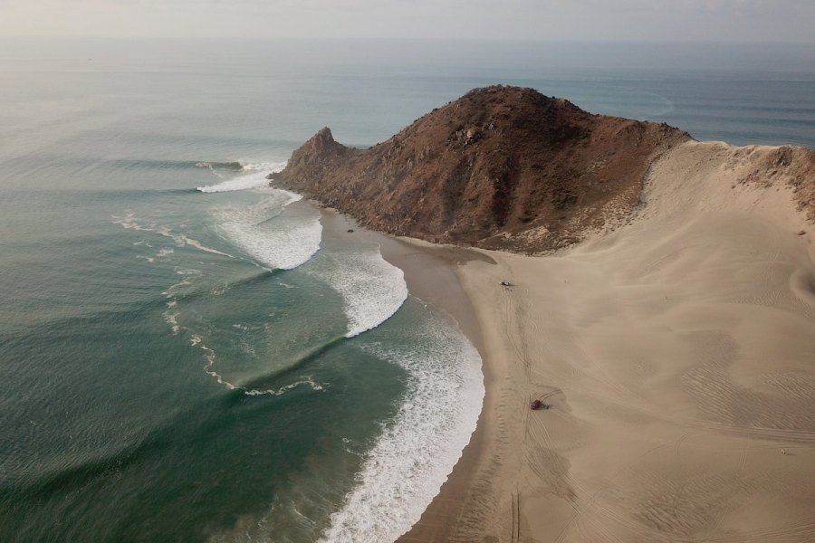 Imagem aérea da magnifica onda Mexicana