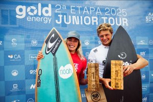 Maria Salgado e Tiago Stock no pódio.